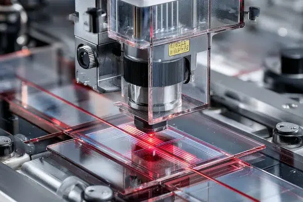 Laser scribing process lines P1, P2, P3